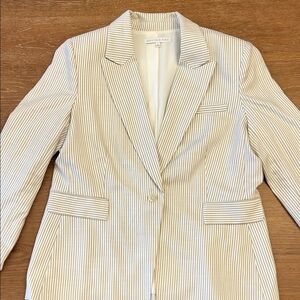 Preston & York Cream Pinstripe Blazer